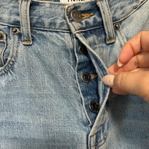 Pistola Charlie High Rise Distressed Button Fly Jeans in Ruthless Light Wash - Picture 8 of 11